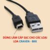 Dây Sạc Loa Đài Caraven/BKK Chân Hình Thang Dài 1,5M Chống Nhiễu