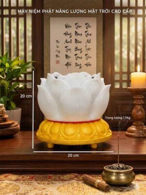 Máy Niệm Phật Hoa Sen Năng Lượng Mặt Trời Cao Cấp
